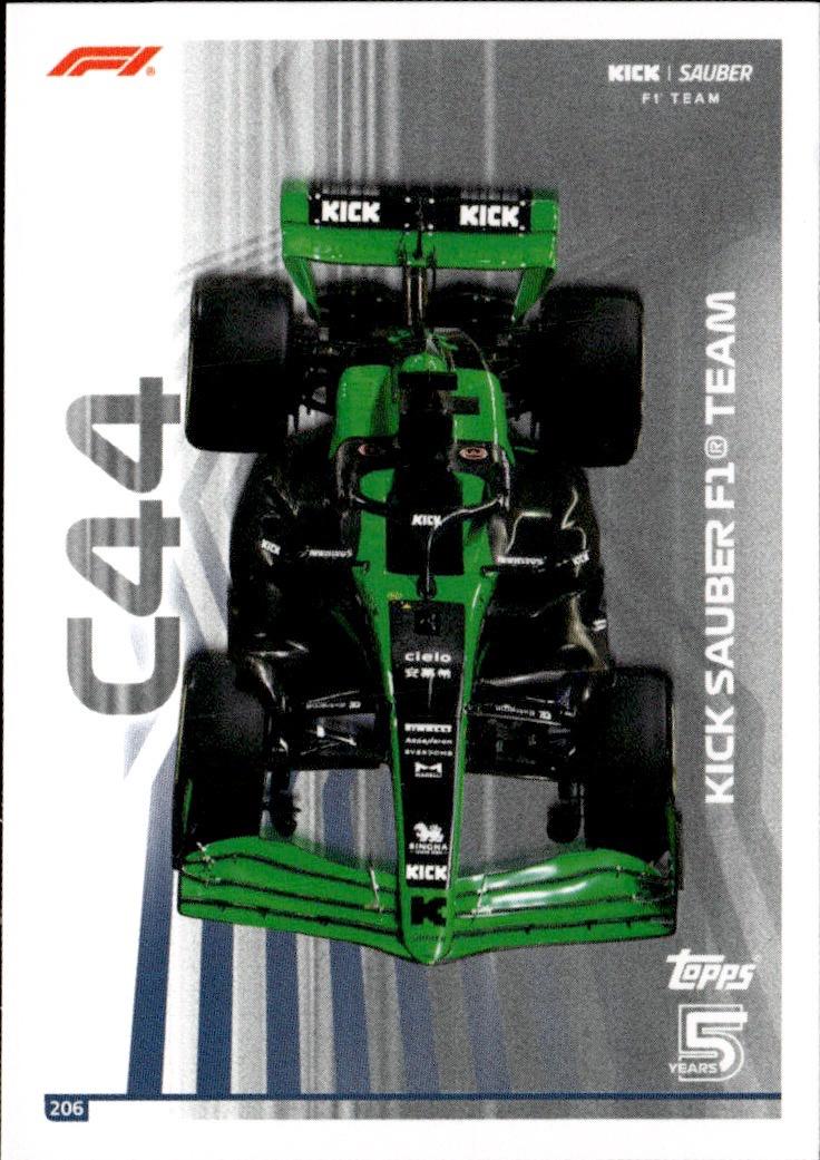 2024 Topps Turbo Attax F1 Racing Base #206 Stake F1 Team KICK Sauber (Stake F1 Team KICK Sauber)