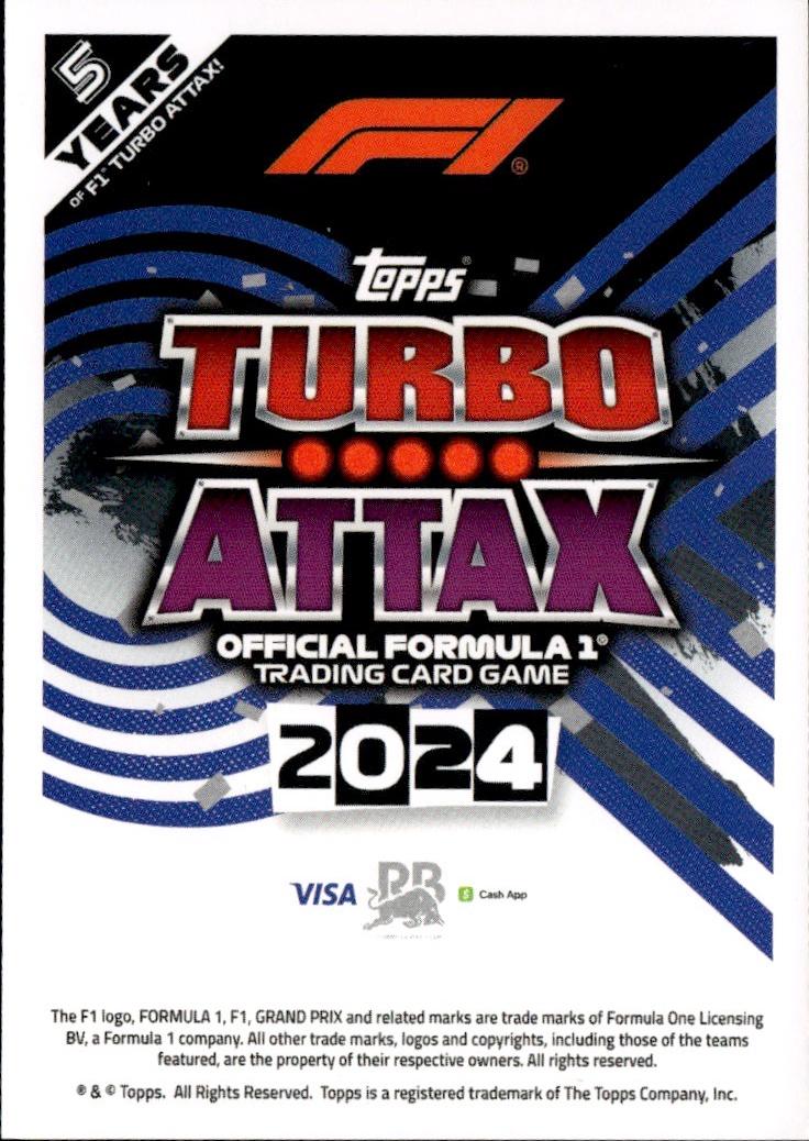 2024 Topps Turbo Attax F1 Racing Base #76 Visa Cash App RB Formula One (Yuki Tsunoda)