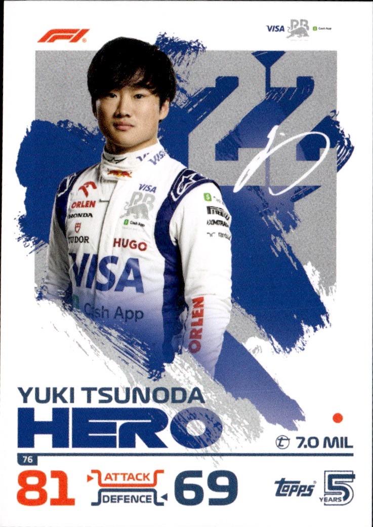 2024 Topps Turbo Attax F1 Racing Base #76 Visa Cash App RB Formula One (Yuki Tsunoda)