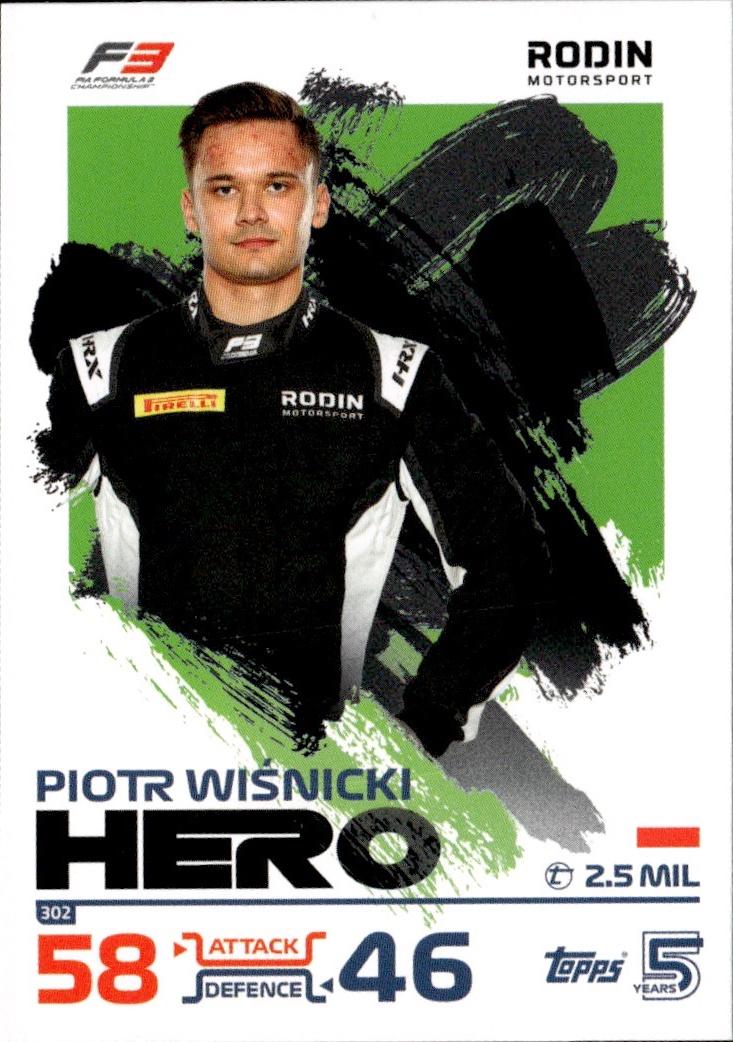 2024 Topps Turbo Attax F1 Racing Base #302 Rodin Motorsport (Piotr Wisnicki)