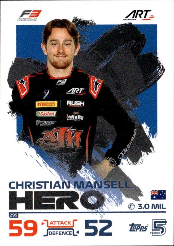 2024 Topps Turbo Attax F1 Racing Base #295 ART Grand Prix (Christian Mansell)