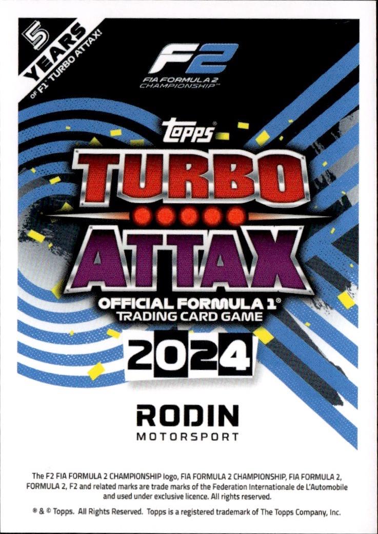 2024 Topps Turbo Attax F1 Racing Base #227 Rodin Motorsport (Zane Maloney)