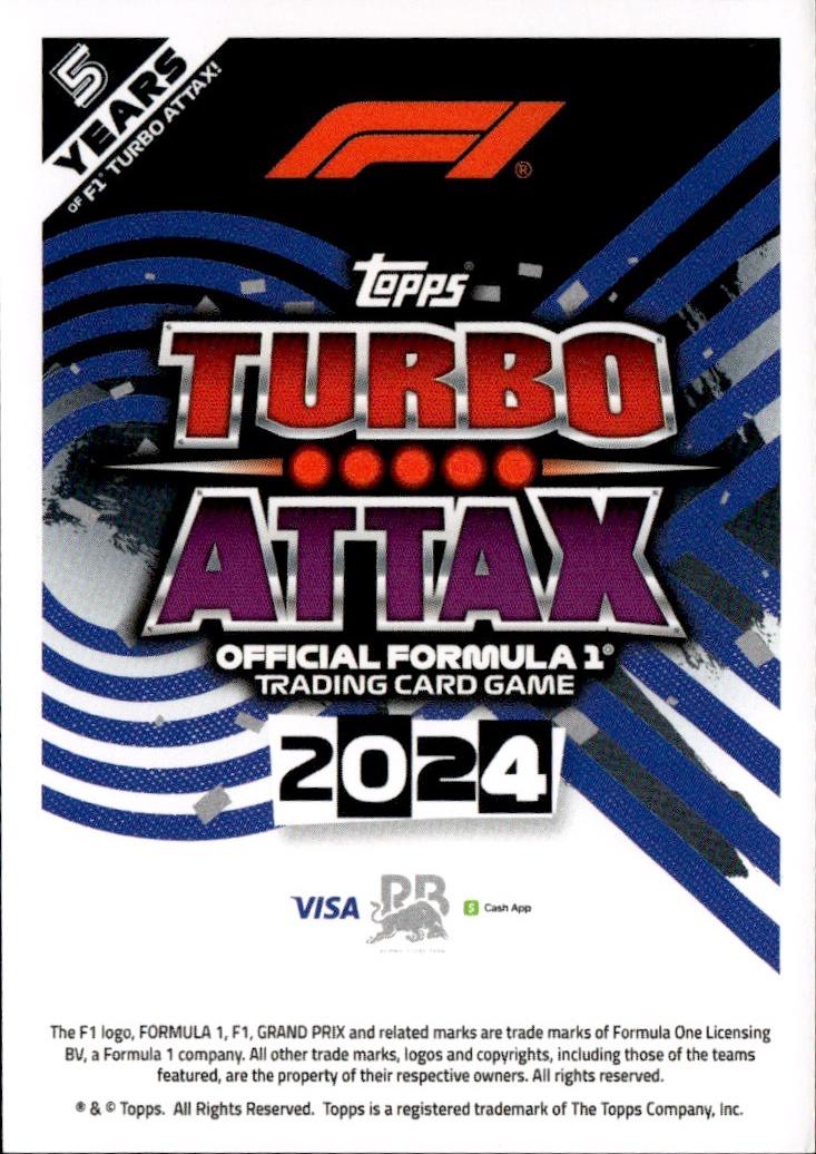 2024 Topps Turbo Attax F1 Racing Base #79 Visa Cash App RB Formula One (Daniel Ricciardo)