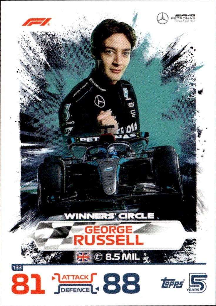2024 Topps Turbo Attax F1 Racing Base #133 Mercedes-AMG Petronas Formula One Team (George Russell)