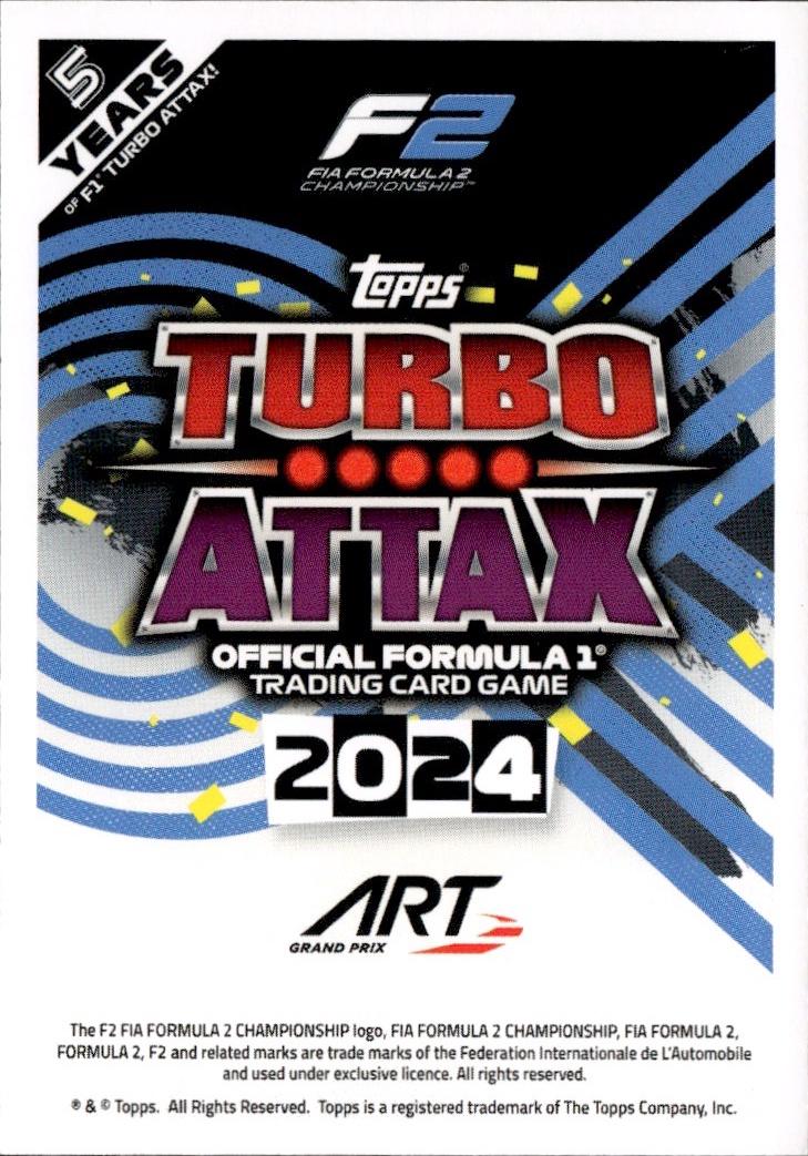2024 Topps Turbo Attax F1 Racing Base #128 ART Grand Prix (Theo Pourchaire)