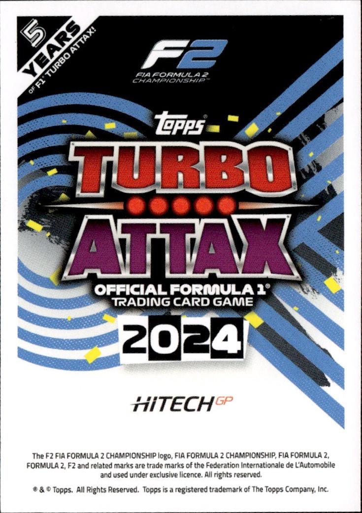 2024 Topps Turbo Attax F1 Racing Base #272 Hitech Pulse-Eight (Paul Aron)