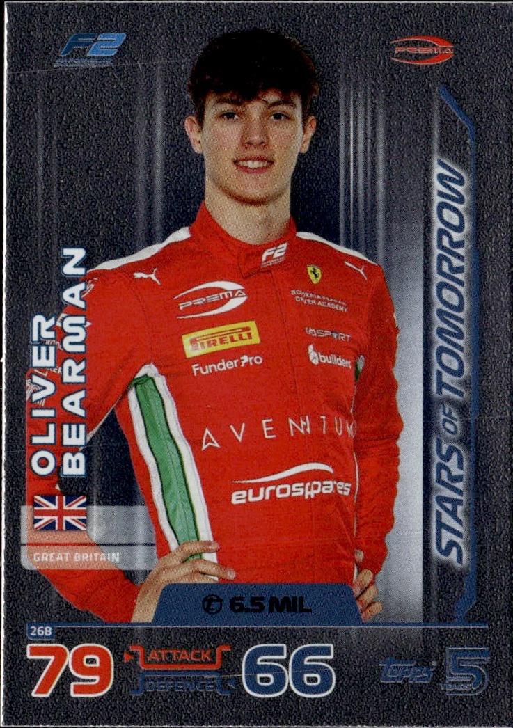 2024 Topps Turbo Attax F1 Racing Base #268 Prema Racing (Oliver Bearman)