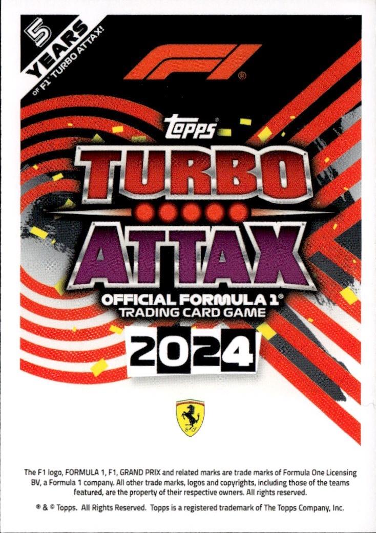2024 Topps Turbo Attax F1 Racing Base #305 Scuderia Ferrari (Carlos Sainz)