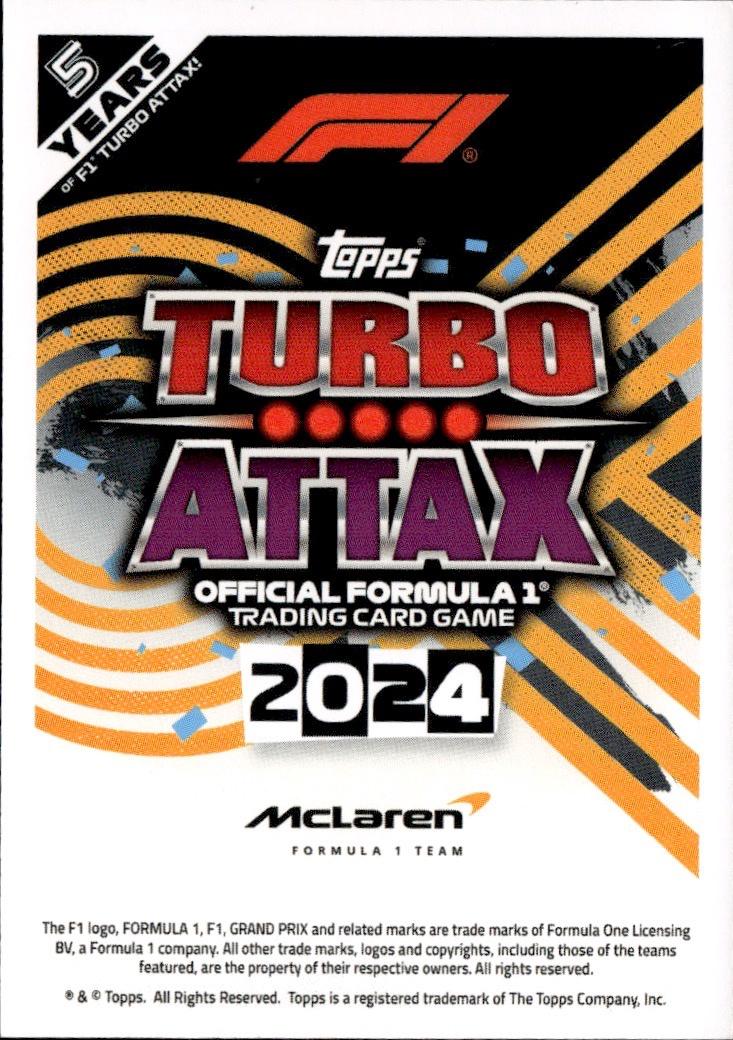 2024 Topps Turbo Attax F1 Racing Base #307 McLaren F1 (Andrea Stella)