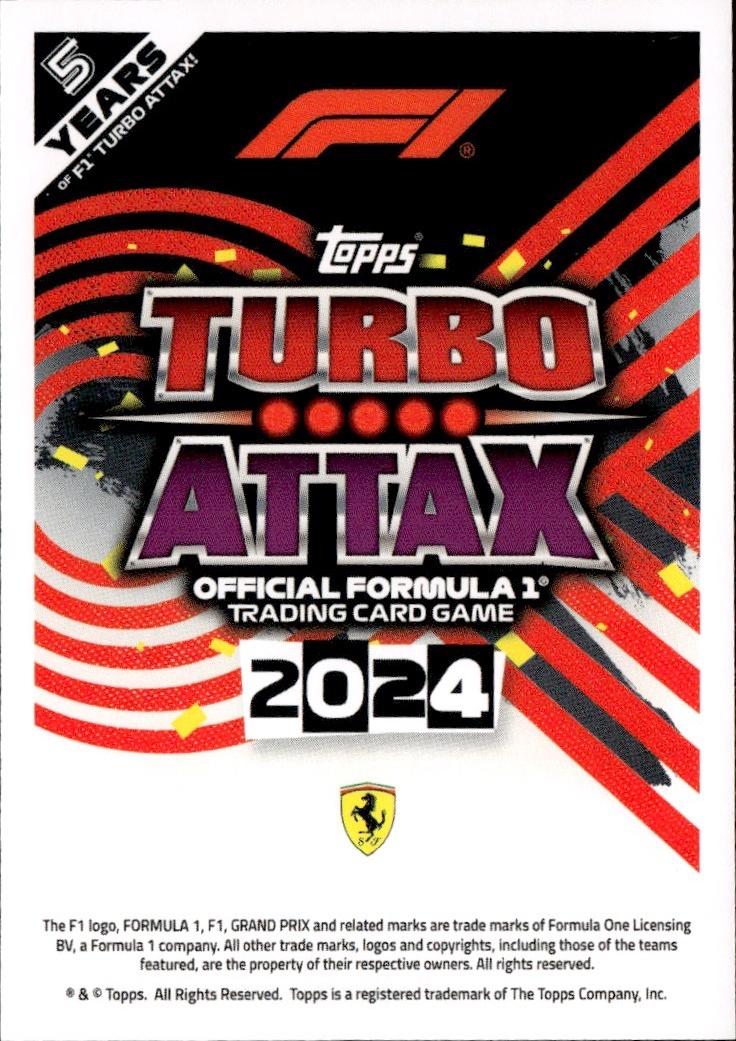 2024 Topps Turbo Attax F1 Racing Base #304 Scuderia Ferrari (Carlos Sainz)