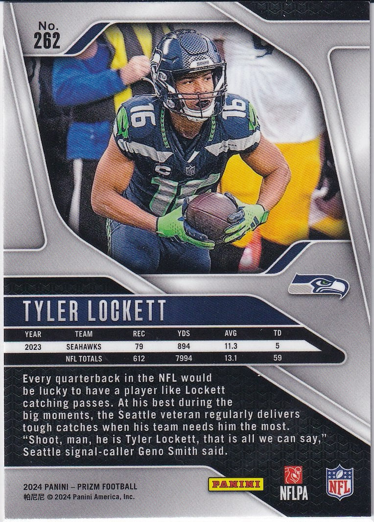 2024 Panini Prizm Football Base #262 Seattle Seahawks, Tyler Lockett