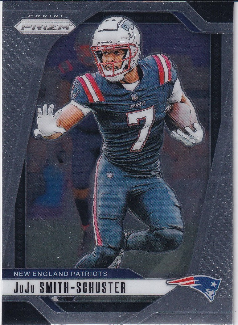 2024 Panini Prizm Football Base #196 New England Patriots, JuJu Smith-Schuster