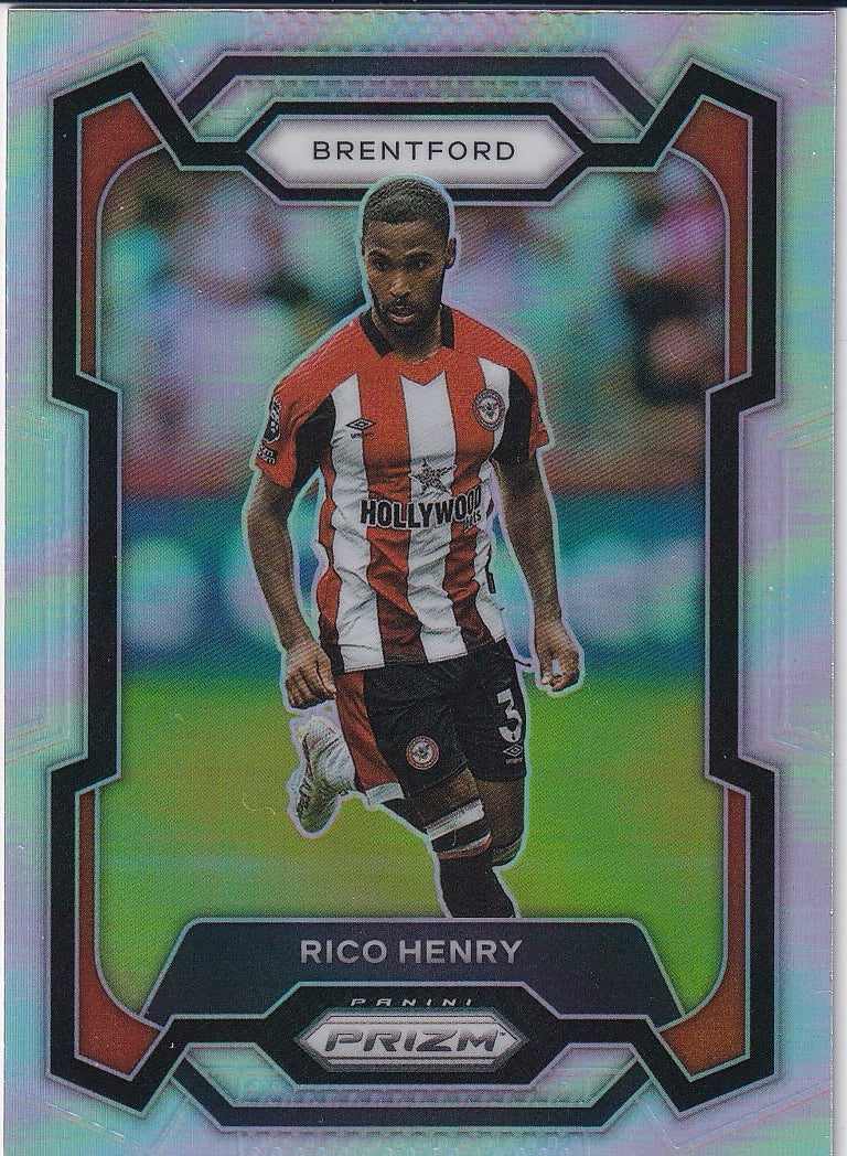 2023-24 Panini Prizm Premier League Soccer Base Silver #144 Brentford, Rico Henry