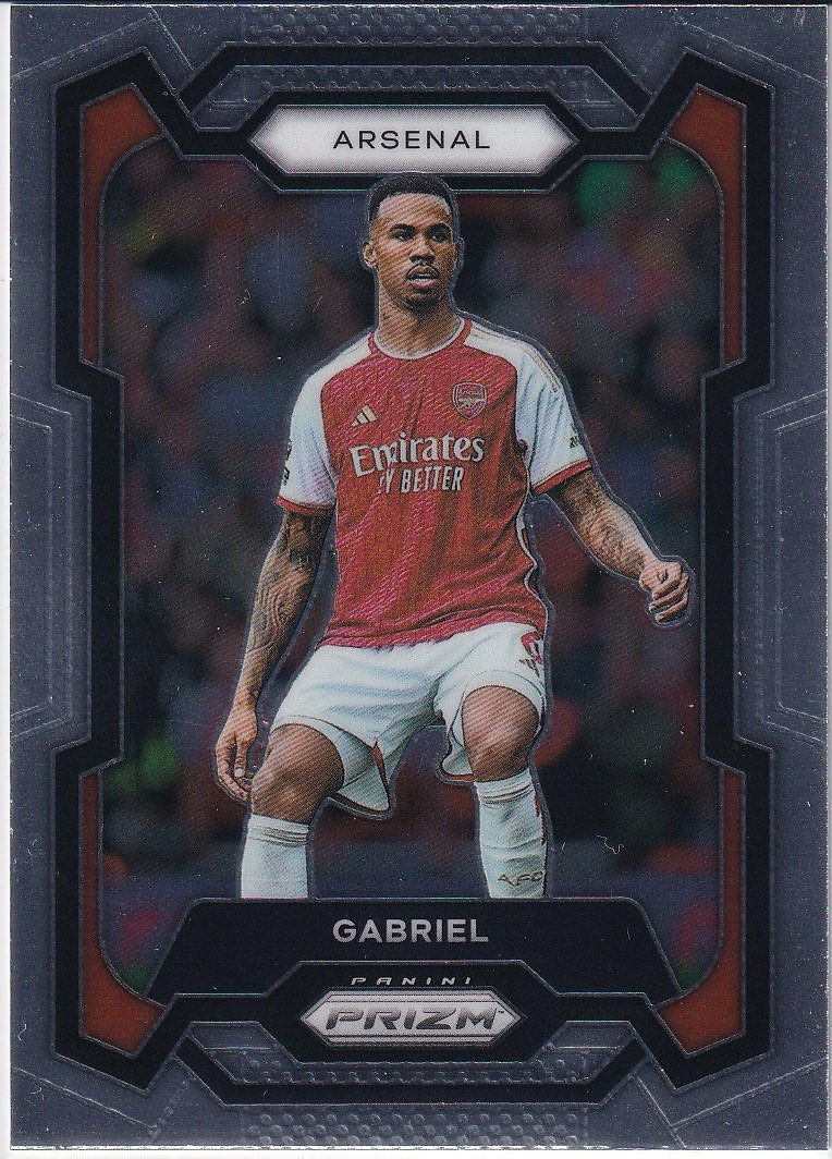 2023-24 Panini Prizm Premier League Soccer Base #22 Arsenal FC, Gabriel