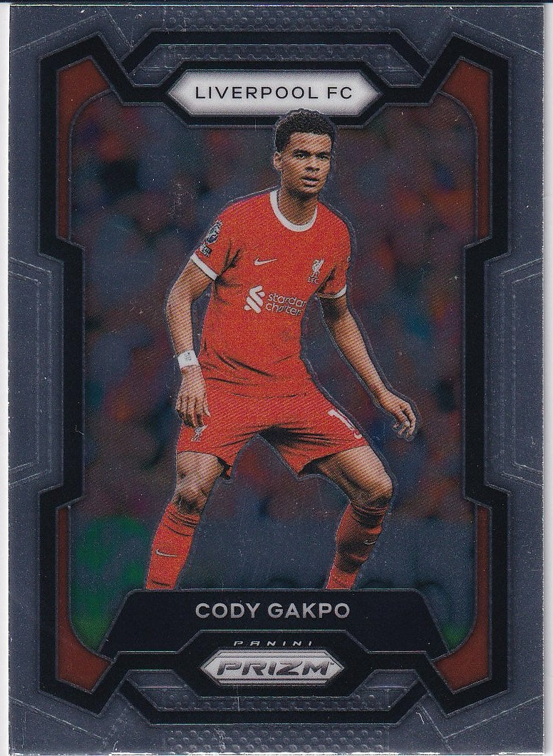 2023-24 Panini Prizm Premier League Soccer Base #77 Liverpool, Cody Gakpo