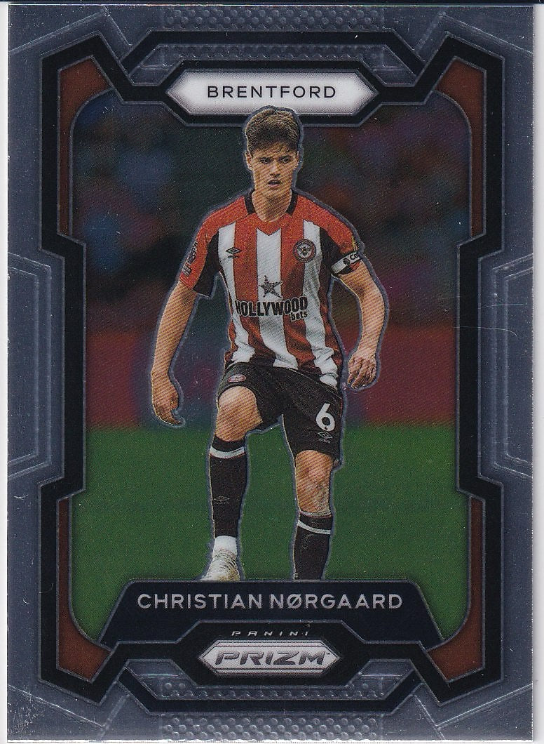 2023-24 Panini Prizm Premier League Soccer Base #146 Brentford, Christian Nørgaard