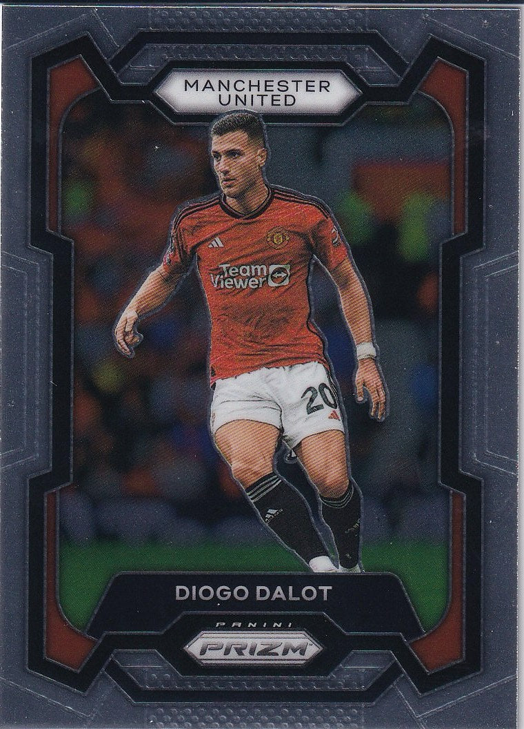 2023-24 Panini Prizm Premier League Soccer Base #47 Manchester United, Diogo Dalot