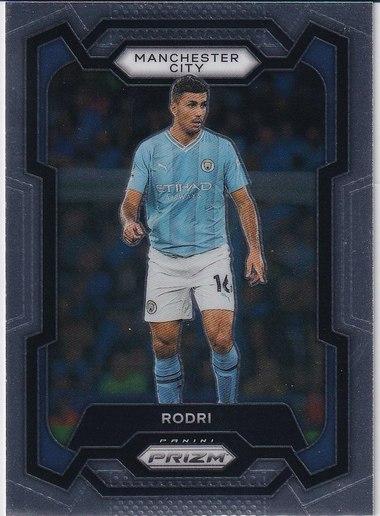 2023-24 Panini Prizm Premier League Soccer Base #5 Manchester City (Rodri)