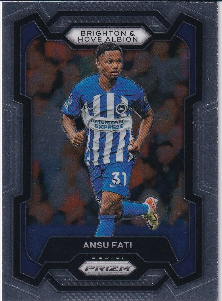 2023-24 Panini Prizm Premier League Soccer Base #100 Brighton & Hove Albion (Ansu Fati)