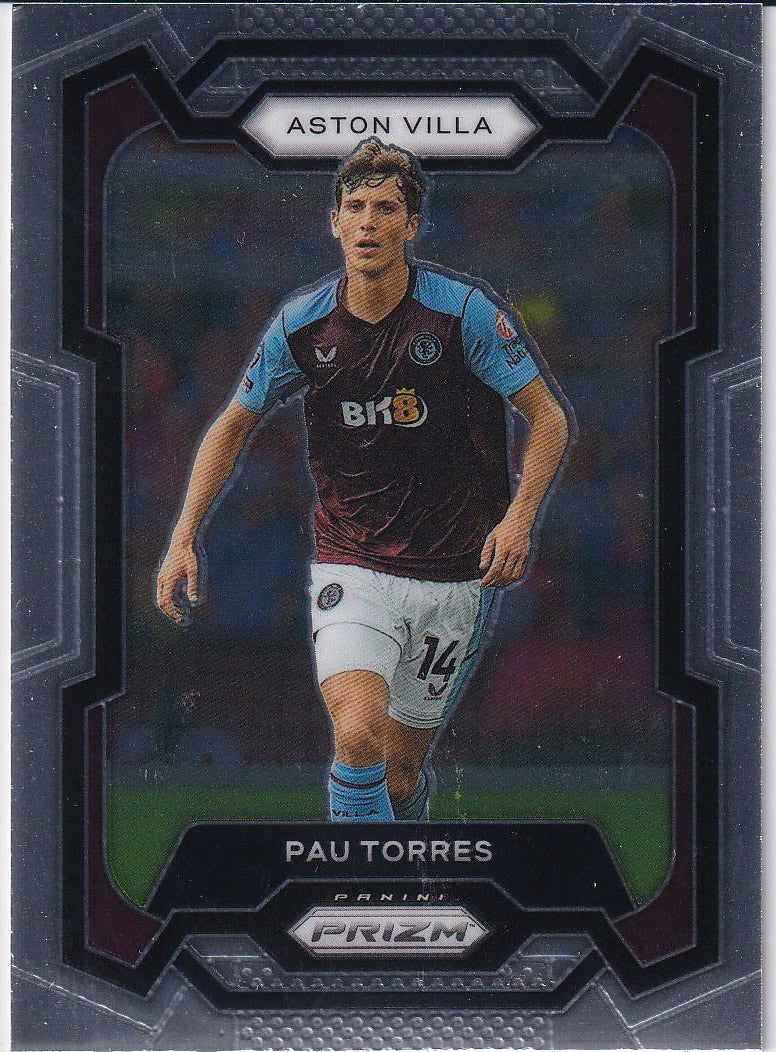 2023-24 Panini Prizm Premier League Soccer Base #119 Aston Villa (Pau Torres)
