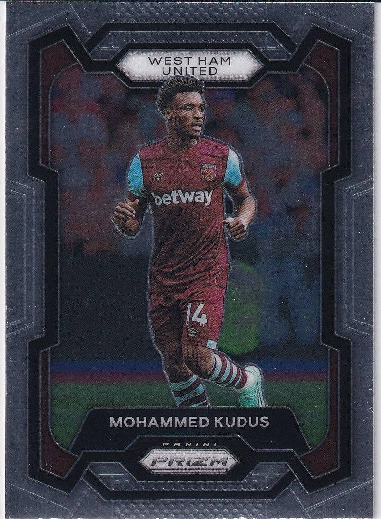 2023-24 Panini Prizm Premier League Soccer Base #214 West Ham United (Mohammed Kudus)