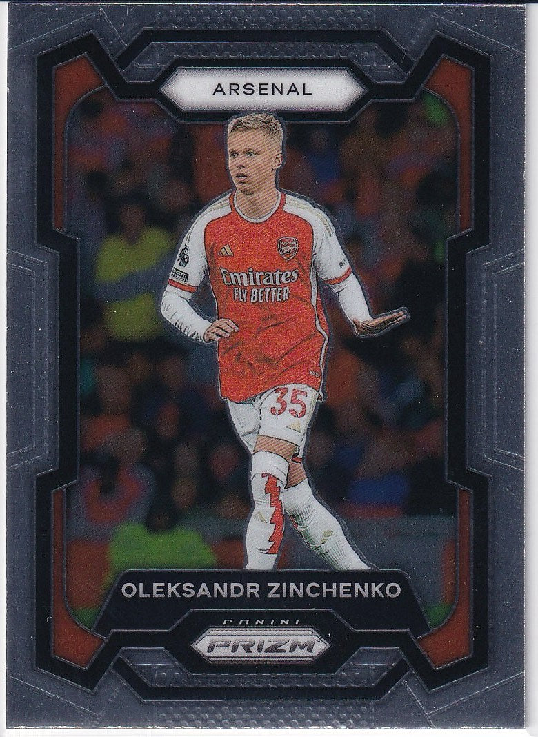 2023-24 Panini Prizm Premier League Soccer Base #36 Arsenal FC (Oleksandr Zinchenko)