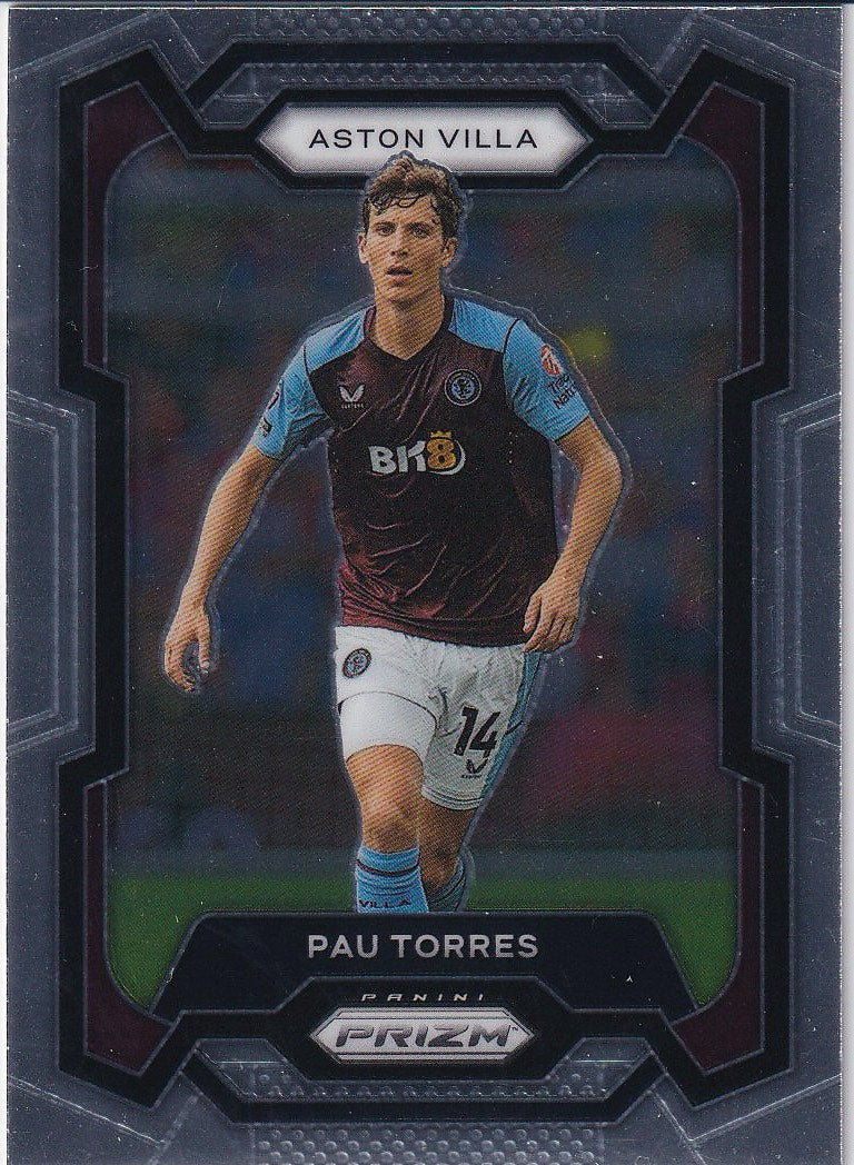 2023-24 Panini Prizm Premier League Soccer Base #119 Aston Villa (Pau Torres)