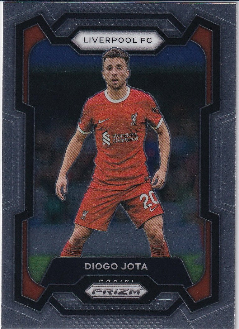 2023-24 Panini Prizm Premier League Soccer Base #74 Liverpool (Diogo Jota)