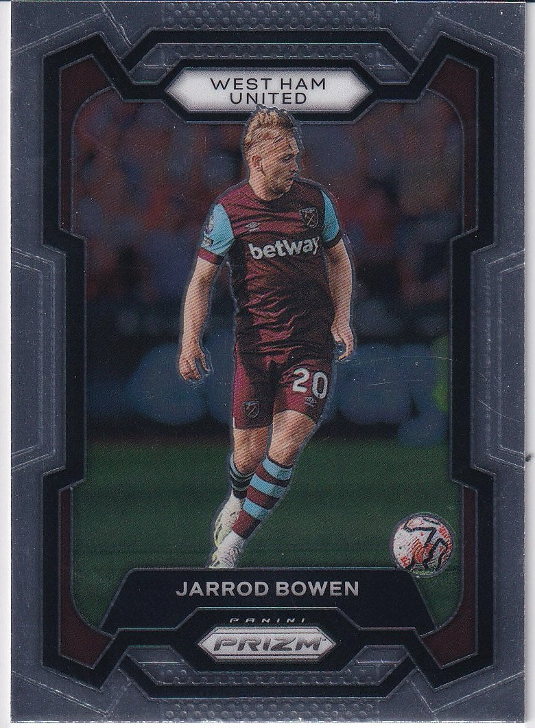 2023-24 Panini Prizm Premier League Soccer Base #215 West Ham United (Jarrod Bowen)