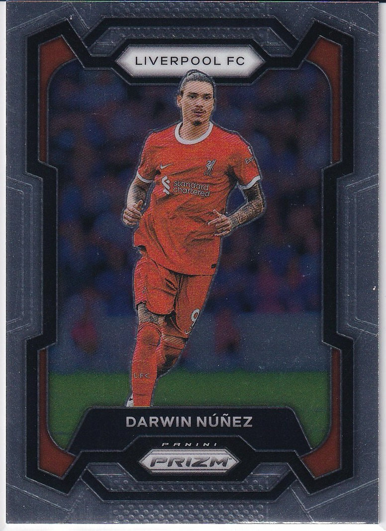 2023-24 Panini Prizm Premier League Soccer Base #75 Liverpool (Darwin Nunez)