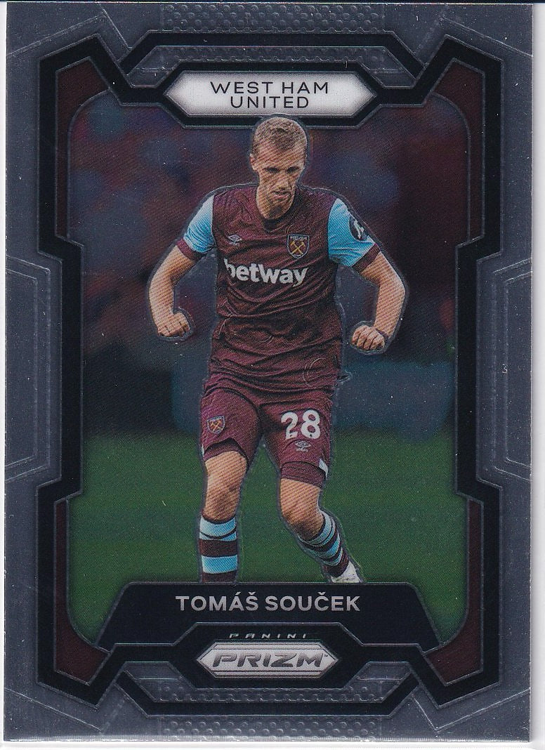 2023-24 Panini Prizm Premier League Soccer Base #216 West Ham United (Tomas Soucek)