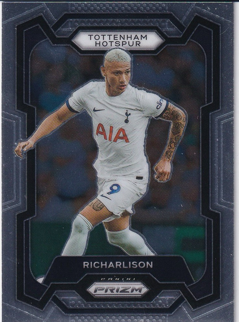 2023-24 Panini Prizm Premier League Soccer Base #129 Tottenham Hotspur (Richarlison)
