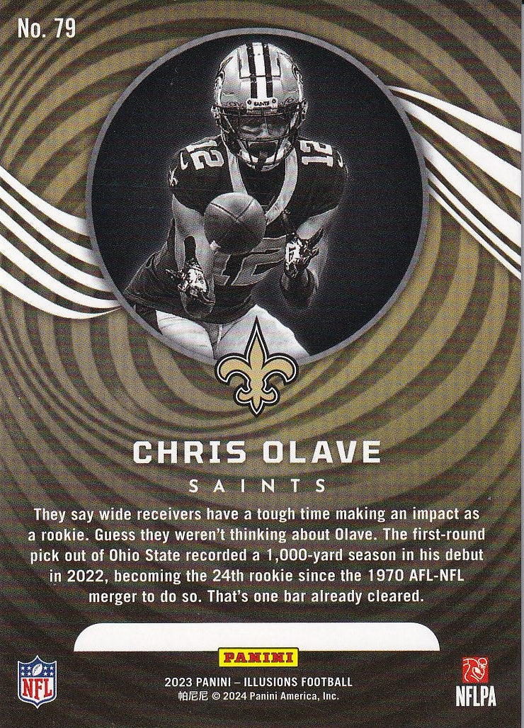 2023 Panini Illusions Football Base #79 New Orleans Saints, Chris Olave