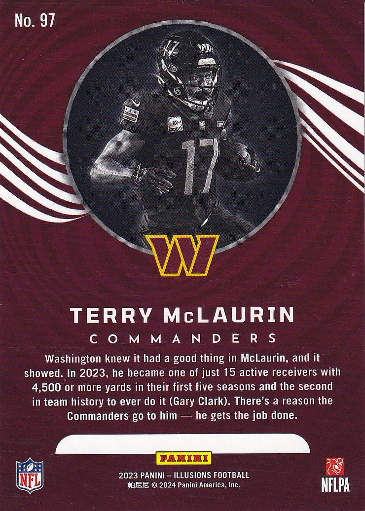 2023 Panini Illusions Football Base #97 Washington Commanders, Terry McLaurin