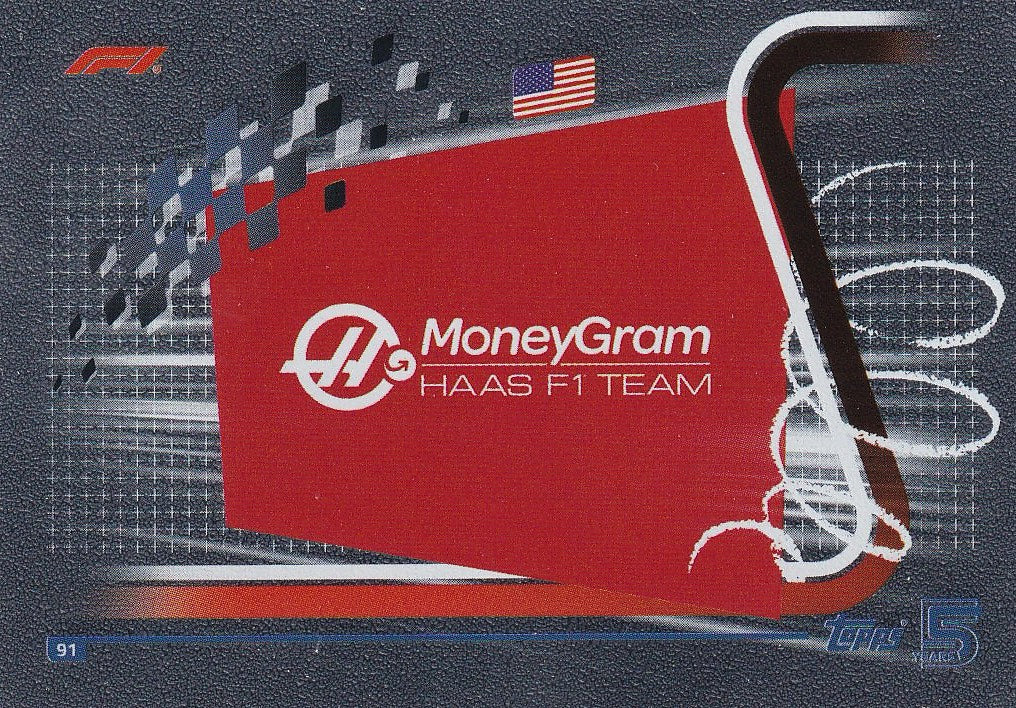 2024 Topps Turbo Attax F1 Racing Base #91 Haas F1 Team, Haas F1 Team
