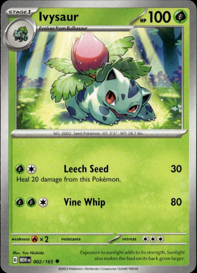 SV: Scarlet & Violet 151 Pokemon Common #002/165, Ivysaur