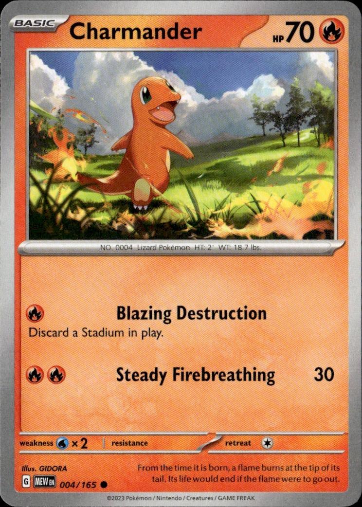 SV: Scarlet & Violet 151 Pokemon Common #004/165, Charmander