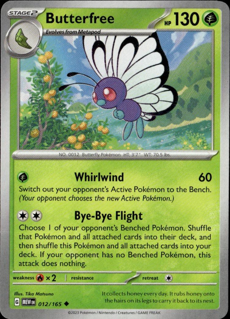 SV: Scarlet & Violet 151 Pokemon Common #012/165, Butterfree