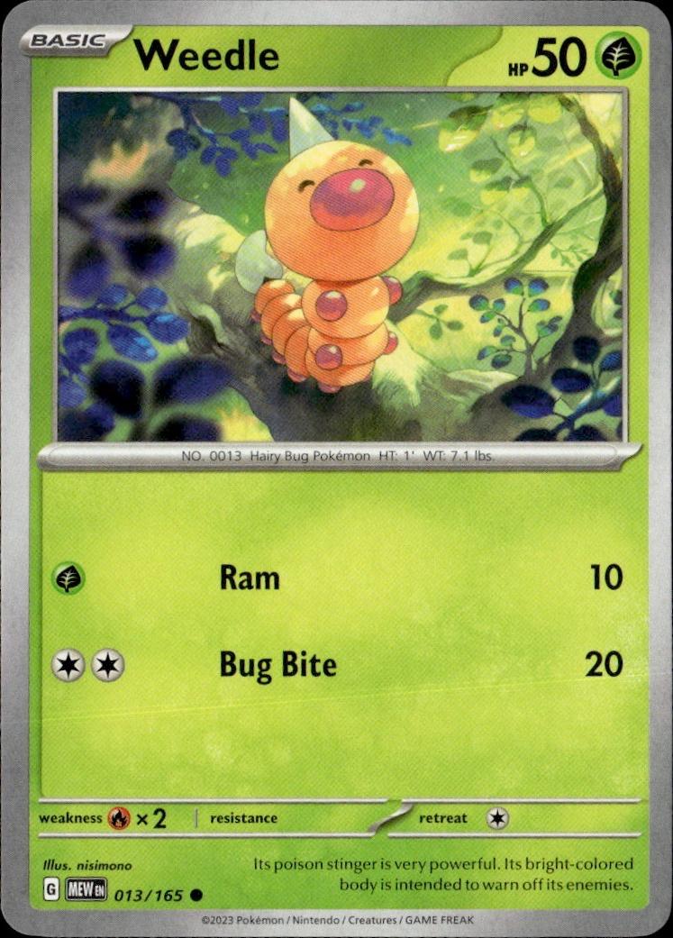 SV: Scarlet & Violet 151 Pokemon Common #013/165, Weedle