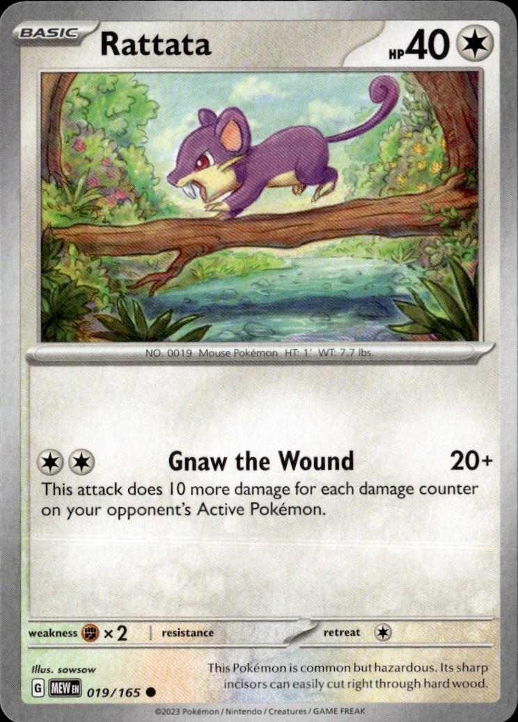 SV: Scarlet & Violet 151 Pokemon Common #019/165, Rattata