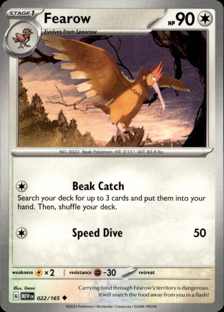 SV: Scarlet & Violet 151 Pokemon Common #022/165, Fearow