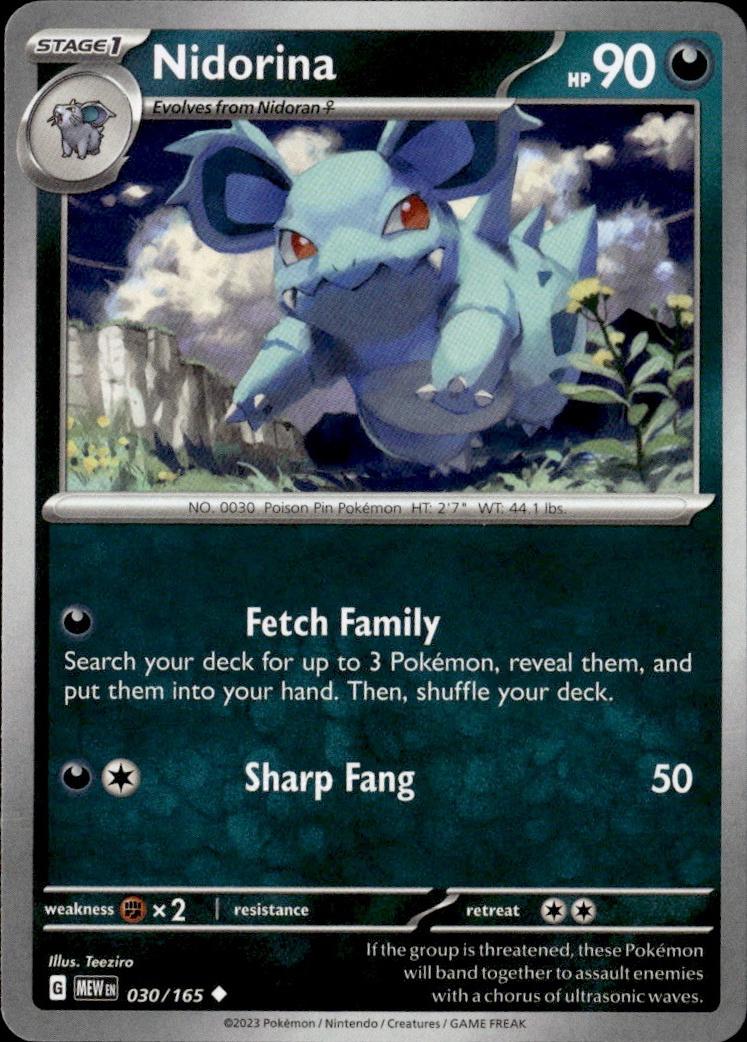 SV: Scarlet & Violet 151 Pokemon Common #030/165, Nidorina