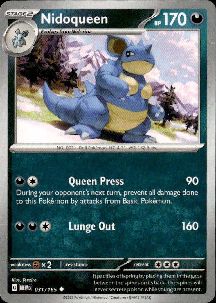 SV: Scarlet & Violet 151 Pokemon Common #031/165, Nidoqueen