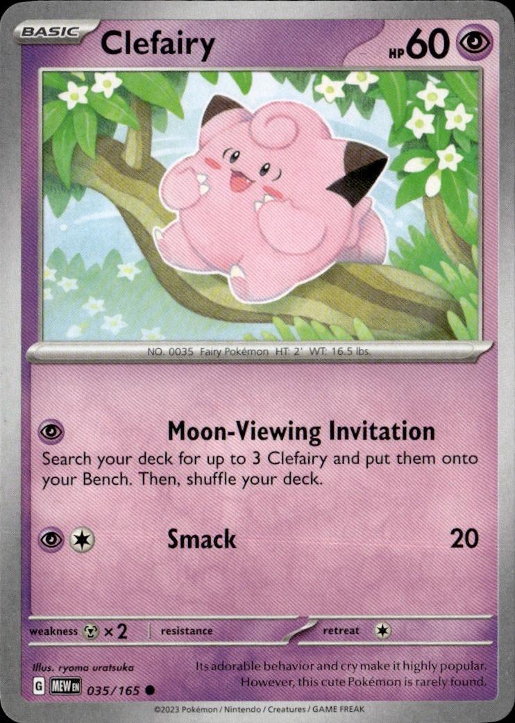 SV: Scarlet & Violet 151 Pokemon Common #035/165, Clefairy