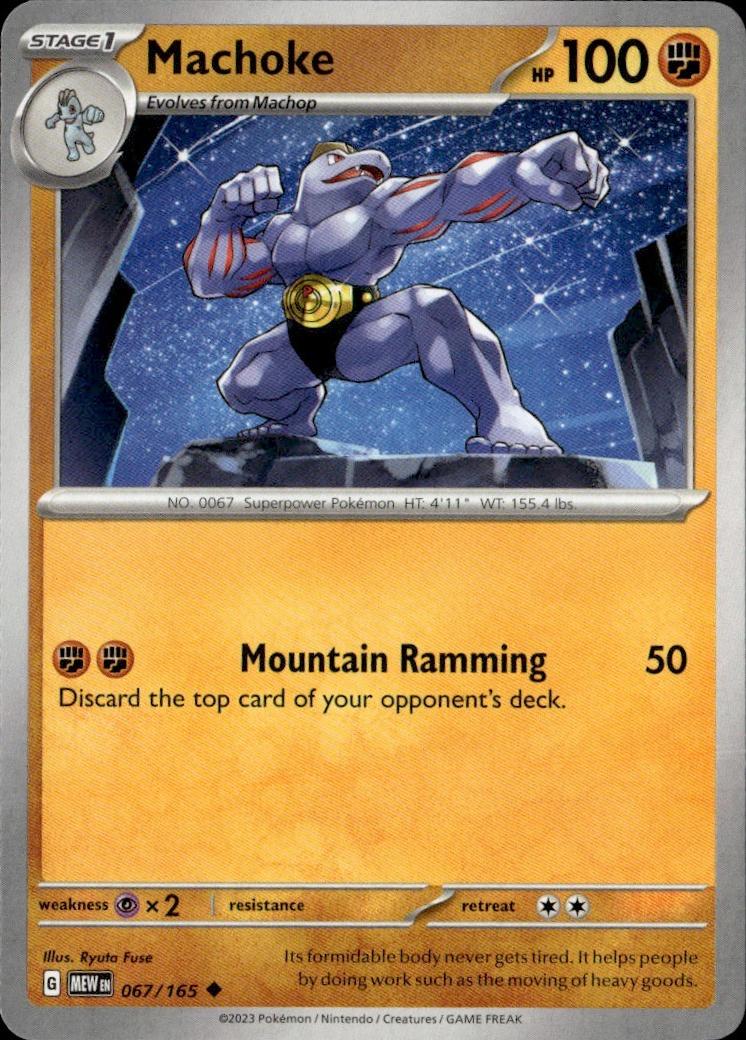 SV: Scarlet & Violet 151 Pokemon Common #067/165 (Machoke)