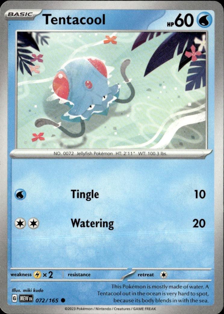 SV: Scarlet & Violet 151 Pokemon Common #072/165 (Tentacool)