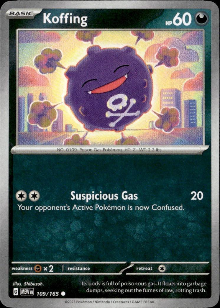 SV: Scarlet & Violet 151 Pokemon Common #109/165 (Koffing)