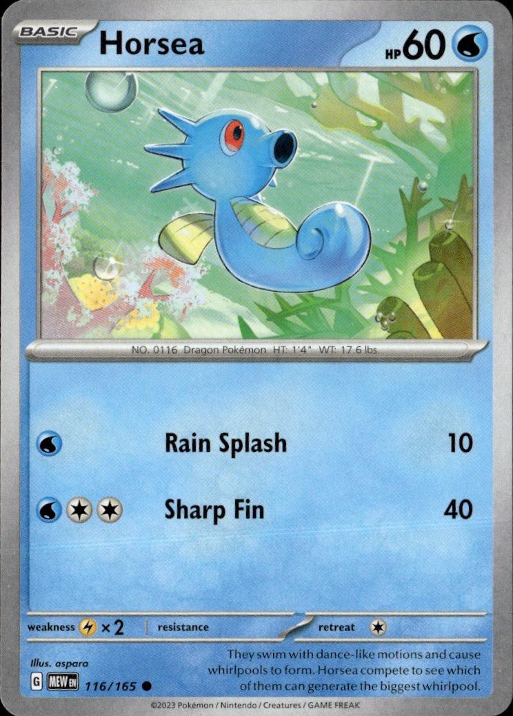 SV: Scarlet & Violet 151 Pokemon Common #116/165 (Horsea)