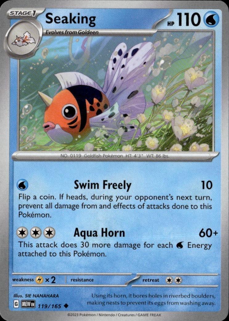 SV: Scarlet & Violet 151 Pokemon Common #119/165 (Seaking)