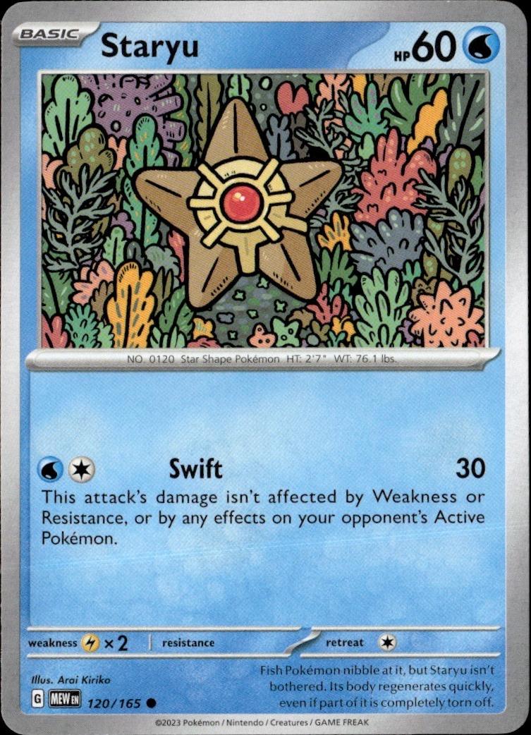 SV: Scarlet & Violet 151 Pokemon Common #120/165 (Staryu)